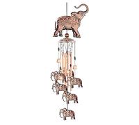 Xbsduih 1 campanelli sonori per elefanti a vento decorazione giardino 4 tubi in alluminio con gancio S promemoria vento