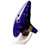 Xbsduih 1 Set Flauto Contralto Chiave In Do Leggendario Strumento Musicale Professionale Blu Affumicato Ceramica A 12 Fori