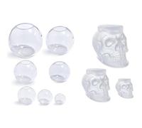 Xbsduih 1 set grande + medio + piccolo stampo in resina 3D + 1 set 4/3/2,5/2/1,7/1,3/0,9 in silicone trasparente