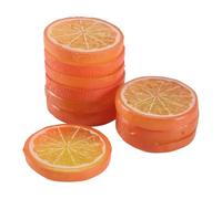 Xbsduih 10 pezzi fetta di limone a fetta di frutta audace modello realistico per decorazione domestica arancione