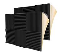 Xbsduih 12 pannelli acustici autoadesivi, in schiuma acustica, per studio casa, ufficio, 12 pezzi