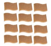 Xbsduih 12 Pezzi di Spugne per Scrub Naturali da Cucina, Spugne per Pulizia Non Abrasive in Fibra di Legno per Piatti, Spugne di Cellulosa Sicure per Pentole Antiaderenti.