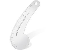 Xbsduih 12 righelli in metallo massiccio con curva francese per misurare progetti di cucito, 1 pezzo