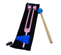 Xbsduih 136.1 OM136.1 diapason in lega di alluminio con martelli per guarigione dei chakra, terapia del suono, antistress, oro rosa