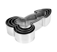 Xbsduih 16 stampini per biscotti fai da te, divertenti stencil per biscotti in acciaio inox, accessori da cucina, durevoli, facili da usare