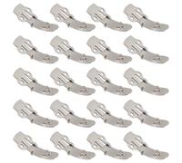 Xbsduih 20 clip per scarpe in acciaio inox clip fai da te abilità fibbia, argento, Taglia unica