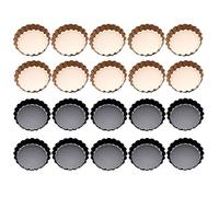 Xbsduih 20 mini stampi per torte con base estraibile, 4 rotondi, antiaderente, adatti per torte, dessert, ecc. Riutilizzabili e durevoli.