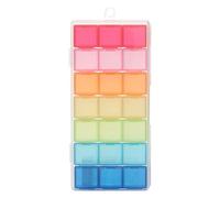 Xbsduih 21 scomparti colore trasparente scatola di plastica vuota pillola tablet medicina organizer settimanale 7 3 file vassoio contenitore