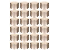 Xbsduih 24 etichette decorative per barattoli di candela, scatole vuote per candele, portacandele, contenitore rotondo in latta durevole