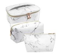 Xbsduih 3 Pacchetto di Marmo Trucco Sacchetto Set Portatile Borsa Da Bagno Organizzatore Impermeabile Valigia Pennello Trucco Sacchetto Per Le Donne Ragazze