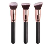 Xbsduih 3 pennelli da trucco per fondotinta, cipria, correttore, pennello per fard, strumento professionale per trucco e bellezza
