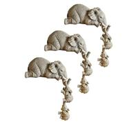 Xbsduih 3 pezzi carino elefante abbraccio bambola in resina, artigianato, decorazione per la casa, regalo, statuette decorative, miniature, pezzi