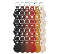 Xbsduih 30 portachiavi in pelle PU con borchie e anello portachiavi in multicolore a sublimazione