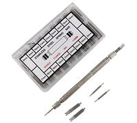 Xbsduih 360 barre a molla in acciaio inox da 8 a 25 mm + perni per orologio da polso, barra a molla, argento
