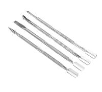 Xbsduih 4 Pezzi Manicure Manicure Strumento Acciaio Push 4 Pezzi Set per Unghie Manicure Pedicure