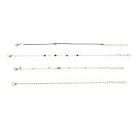 Xbsduih 4 Pz/Set Vintage Classico Amore Perline Rotondo Handmade Cavigliere Moda Multistrato Cavigliere Set Personalità Femminile Gioielli, Metallo