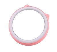 Xbsduih 5200 mAh Mini alimentazione portatile, portatile, ricarica USB senza fili, con illuminazione a LED, mini cosmetici, luce di rilevamento compatta, colore rosa