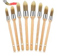 Xbsduih 8 Pezzi Pennelli per Rifiniture con Manico In Legno Pennelli per Pittura con Bordi Arrotondati per Bordi di Pareti di Case Ad Angolo Art Facili da Usare