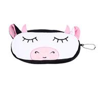 Xbsduih Astuccio per bambini a forma di mucca, bianco e rosa