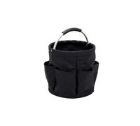 Xbsduih Borsa portaoggetti pieghevole nera portatile, borsa per attrezzi da giardino, borsa per attrezzi manuale, accessori per piantagione, cestino per la spesa, cestino, durevole, facile da usare