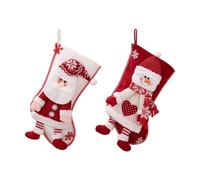 Xbsduih Calze di Natale, caramelle, calze, decorazioni natalizie, sacchetti regalo, ciondolo per albero di Natale, facile installazione