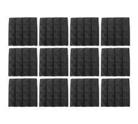 Xbsduih Carbone Acustica Schiuma Piastrelle Isolamento Suono Schiuma Pannelli Tessuto Studio Imbottitura 2 X 10 X 10 (Nero)