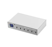 Xbsduih Caricatore Multi PD da 140 W, 6 porte, ricarica rapida USB-C da 20 W a 30 W tipo C per smartphone portatile, durevole, facile da installare, facile da usare, spina UE