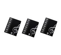 Xbsduih Cartella portadocumenti in 3 pezzi, cartella musicale personale, cartella per note di pianoforte, adatta per formato A4, cartella corale scrivibile e rimovibile, facile da usare.