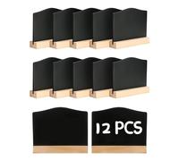 Xbsduih Confezione da 12 mini targhette per lavagna con supporto, 10 x 7,2 cm