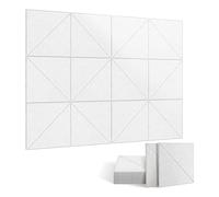 Xbsduih Confezione da 12 pannelli acustici, 12 X 12 pannelli isolanti acustici decorativi da parete e da soffitto, durevoli e semplici