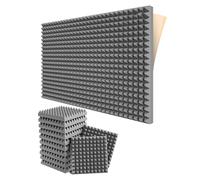 Xbsduih Confezione da 24 pannelli isolanti in schiuma fonoassorbenti, 2 x 12 x 12 pannelli acustici per l'ufficio di casa
