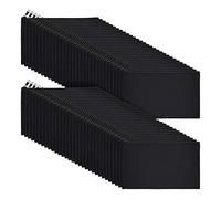 Xbsduih Confezione da 80 Astucci per Trucchi In Tela con Cerniera, Confezione da 80 Astucci per Trucchi con Cerniera, Confezione da 80 Astucci per Cosmetici In Tela Fai-Da-Te Nera Vuota con Cerniera,