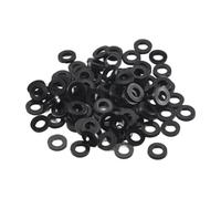 Xbsduih Dischi isolanti piatti in nylon, M3 x 6 mm x 1 mm, distanziatori, colore nero, 200 pezzi