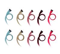 Xbsduih Estensione per Capelli con Evidenziazione Multicolore, Forcina per Capelli Lunghi e Lisci, Tagliabile per Capelli Finti, 3,2X55 cm
