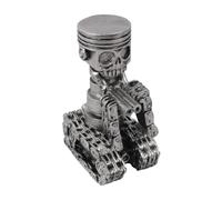 Xbsduih Figura fatta a mano con teschio di pistone, scultura facciale scolpita, decorazione per desktop in ufficio, ornamento, durevole, facile da installare, facile da usare - A