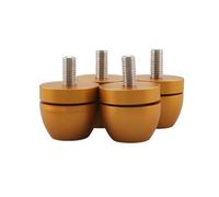 Xbsduih HiFi 4 pezzi 33 X 30 mm con vite M8, piedini ammortizzanti ammortizzanti, supporto per altoparlante, amplificatore, oro, durevole