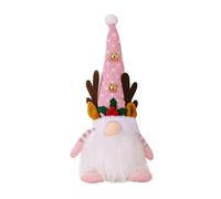 Xbsduih Lampada natalizia con lampada, bambola Rudolf, luce senza volto, camera da letto, festival, regali, decorazione di Babbo Natale, durevole, facile da usare, 40 x 13 cm, rosa