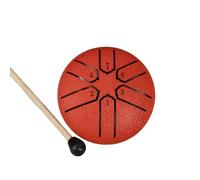 Xbsduih Mini Batteria A Mano con Linguetta In Acciaio A 6 Toni da 3 Pollici con Bacchette Strumenti Musicali A Percussione Accessori per Batteria D