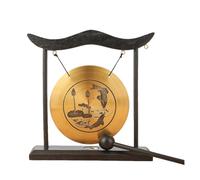 Xbsduih Mini tavolo da scrivania gong strumento a percussione, bacino, gong con bacchetta per decorazione domestica, regalo di inaugurazione della casa, durevole, facile da installare