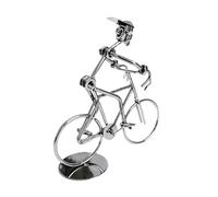 Xbsduih Modello di ciclista retrò in metallo in ferro, decorazione per bicicletta come statuetta per la decorazione di casa, biblioteca e scrivania