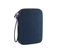 Xbsduih Organizer elettronico da viaggio, custodia organizer per cavi da viaggio, custodia compatta per accessori elettronici, colore blu navy