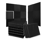 Xbsduih Pacco da 52 In Schiuma Acustica Murali Insonorizzati 1 X 12 X 12 Pollici In Schiuma Fonoassorbente per Pareti