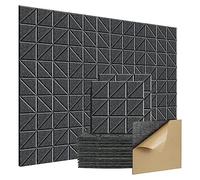 Xbsduih Pannelli acustici autoadesivi 12 pezzi 12 X 12 X 0,4 pannelli fonoassorbenti, pannelli decorativi da parete insonorizzati A