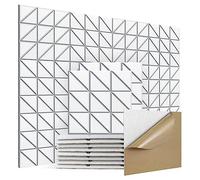 Xbsduih Pannelli acustici autoadesivi 12 pezzi 12 X 12 X 0,4 pannelli fonoassorbenti, pannelli decorativi insonorizzati B