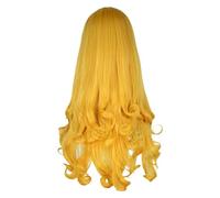 Xbsduih Parrucca da principessa Anime Addormentata da donna capelli gialli Cosplay costume Halloween parrucche lunghi capelli ricci