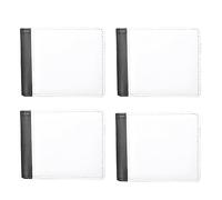 Xbsduih Portafoglio da uomo pieghevole da 4 pezzi, grande capacità, non stampato, per uomini, trasferimento di calore in pu, porta carte di credito fai da te, portafogli bifold per regali di scuola