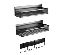 Xbsduih Portaspezie magnetico per frigorifero, organizer magnetico per frigorifero, forte scaffale magnetico per frigorifero, scaffalatura di stoccaggio, facile installazione, facile da usare