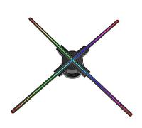 Xbsduih Proiettore ologramma 3D LED promozionale, Wi-Fi 720 app LED, ologramma olografico, luce commerciale, montaggio a parete, con pezzi di ricambio, spina UE