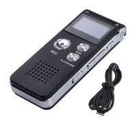 Xbsduih Registratore Vocale 8G Lettore MP3 con Riduzione del Rumore Ad Alta Definizione Adatto per Riunioni e Altre Occasioni Nero 1 Pezzo