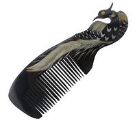 Xbsduih Retro OX Corno Pettine Capelli Boccoli Salute Cuoio Cuoio Massaggio Forme Districare Magia Pettine Antistatico